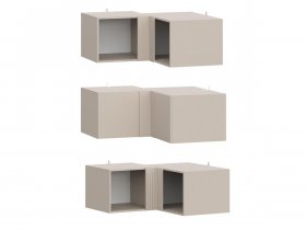 Антресоль (АН50+АН75+планка) Эккервуд (меланж) в Заозёрном - zaozyornyj.mebel-nsk.ru | фото