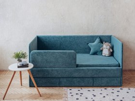 Диван-кровать Happy (бирюзовый) в Заозёрном - zaozyornyj.mebel-nsk.ru | фото