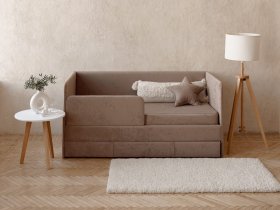 Диван-кровать Happy (капучино) в Заозёрном - zaozyornyj.mebel-nsk.ru | фото