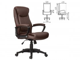 Кресло офисное BRABIX Enter EX-511, коричневое в Заозёрном - zaozyornyj.mebel-nsk.ru | фото