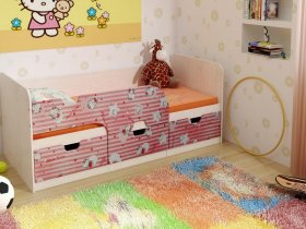 Кровать детская с ящиками 1,86 Минима Hello Kitty в Заозёрном - zaozyornyj.mebel-nsk.ru | фото