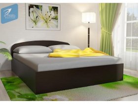 Кровать двуспальная 1,6м с подъем. мех. (венге) в Заозёрном - zaozyornyj.mebel-nsk.ru | фото