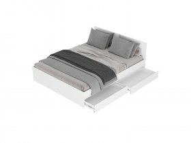 Кровать двуспальная с ящиками 1,4м Симпл КР-12 в Заозёрном - zaozyornyj.mebel-nsk.ru | фото