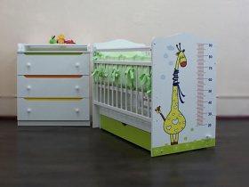 Кроватка детская Жираф с маятником в Заозёрном - zaozyornyj.mebel-nsk.ru | фото