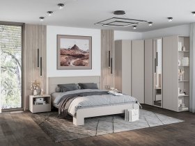 Модульная спальня Люмо (кашемир) в Заозёрном - zaozyornyj.mebel-nsk.ru | фото