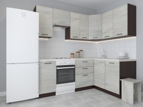 Модульная угловая кухня 1,4м*2,1м Лада (пикард) в Заозёрном - zaozyornyj.mebel-nsk.ru | фото