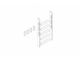 Пакет №10 Прямая лестница и опоры для двухъярусной кровати Соня в Заозёрном - zaozyornyj.mebel-nsk.ru | фото