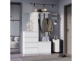 Прихожая Симпл ПР-04 (белый) в Заозёрном - zaozyornyj.mebel-nsk.ru | фото